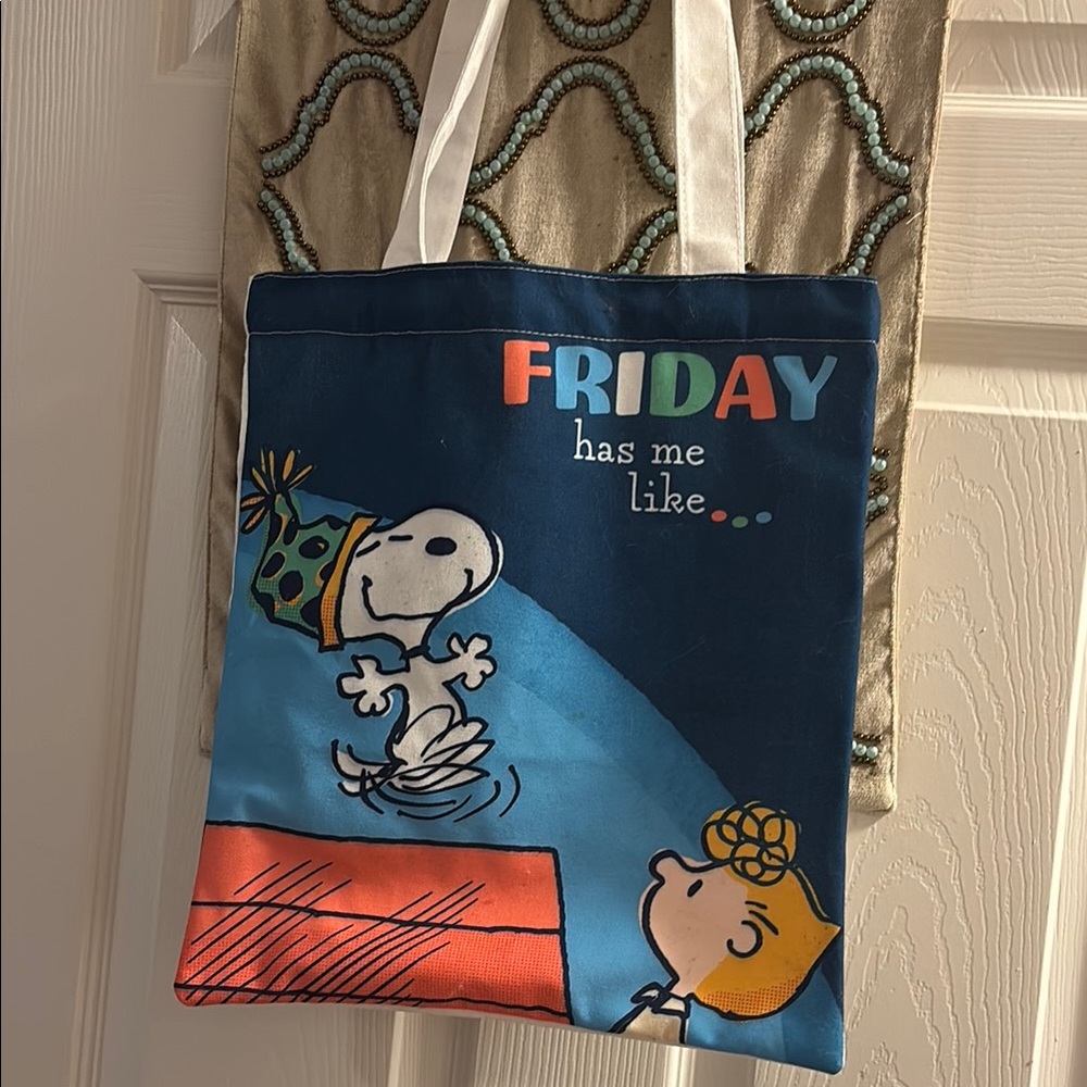 Blue and White Garment Bag